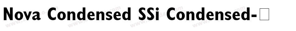 Nova Condensed SSi Condensed字体转换